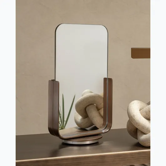 Verona metal table mirror by Riflessi