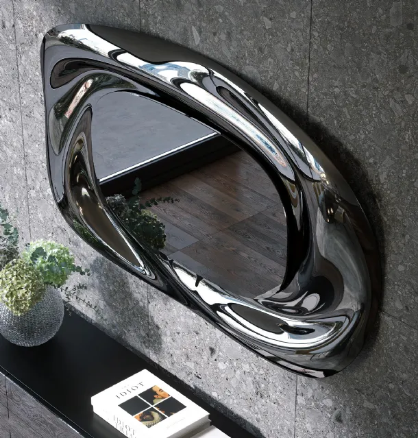 Vox mirror with glass frame by Tonin Casa.