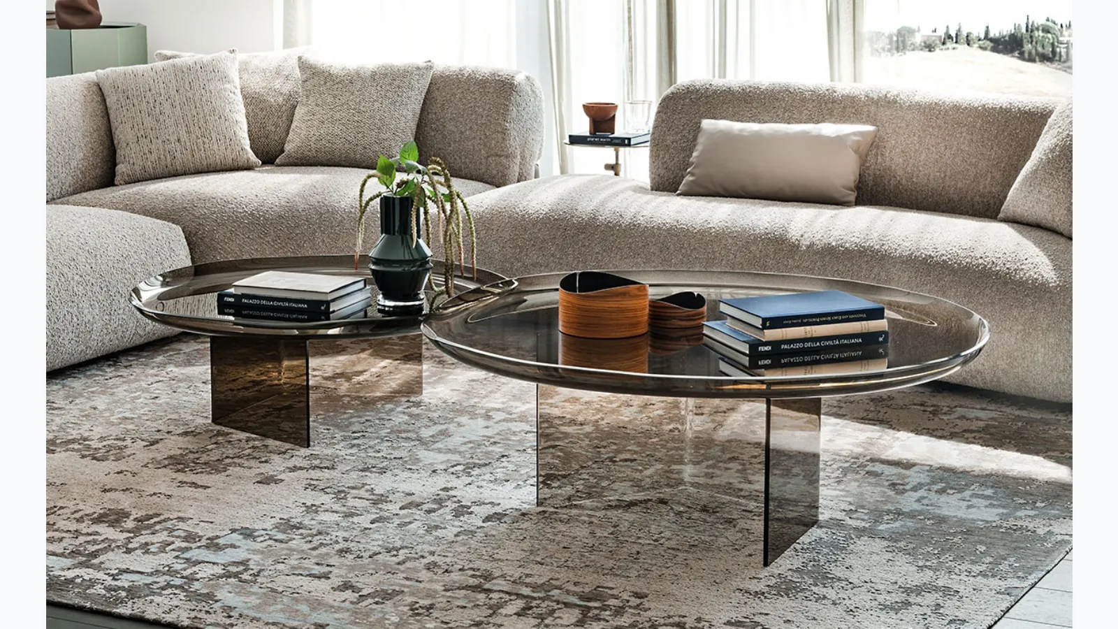 Standard side table made of Cattelan Italia glass