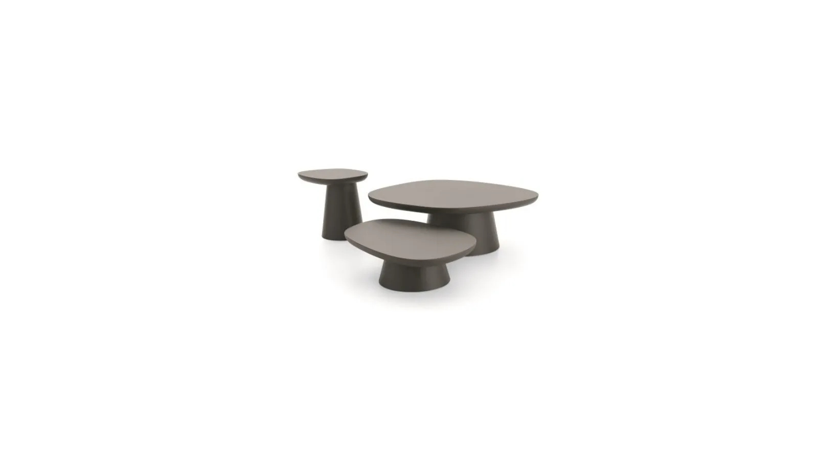 Stone coffee table with metal base and MDF top by Ditre Italia