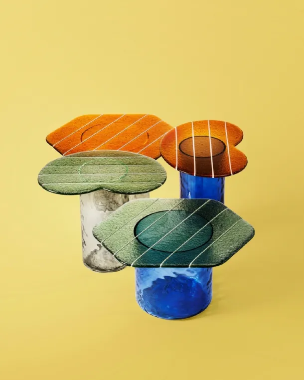 Murano glass Striche coffee table by Miniforms.
