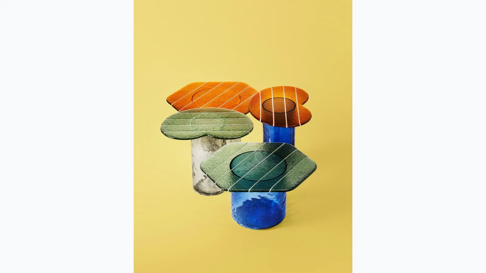 Murano glass Striche coffee table by Miniforms.