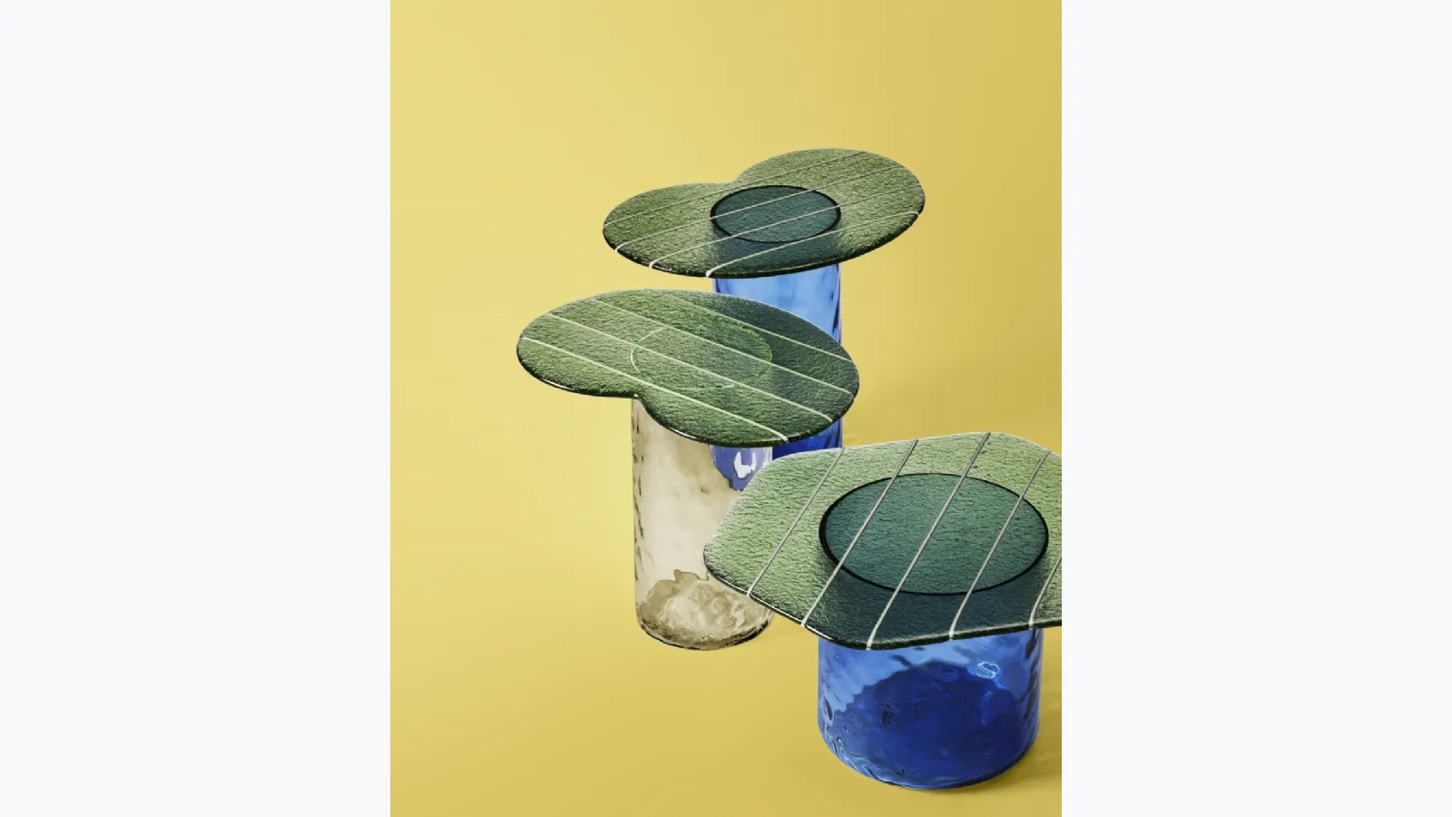 Murano glass Striche coffee table by Miniforms