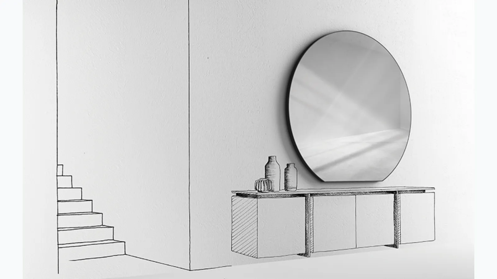Sunset mirror by Minotti Italia