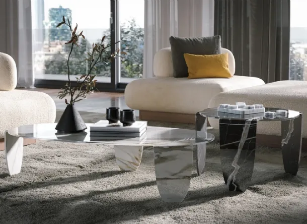 Arturo Artistic Glass Coffee Table by Tonin Casa