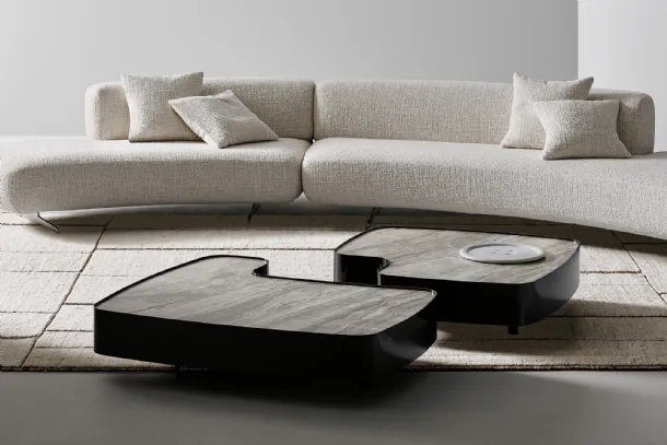 Aspen coffee table with ceramic top by Bonaldo