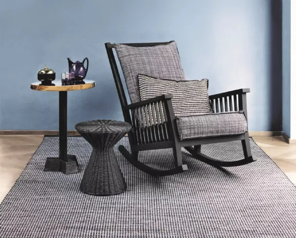 Bolla 12 small table in woven rattan by Gervasoni.