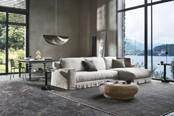 Bolla 15 wicker coffee table by Gervasoni.