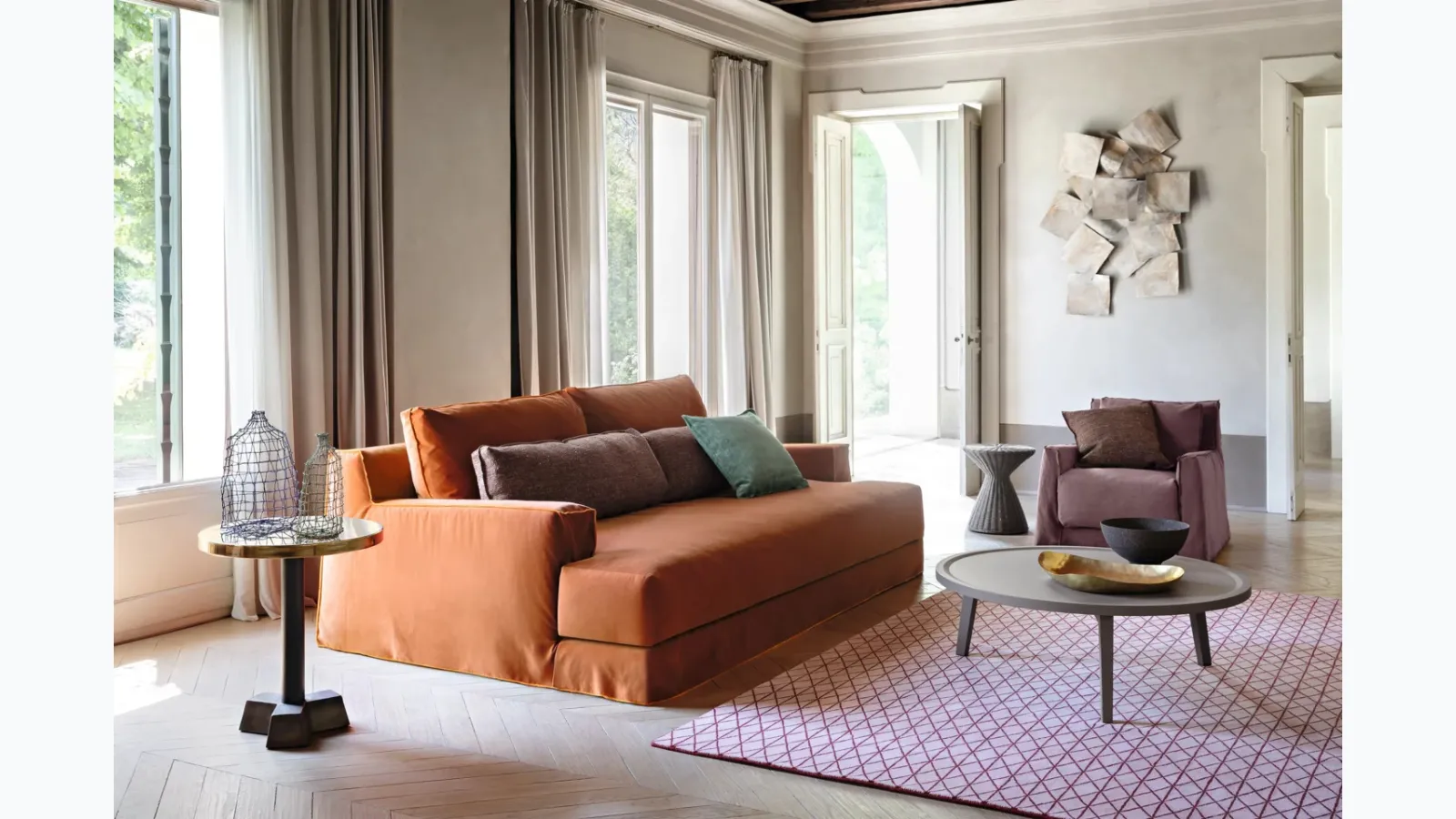 Round brass coffee table Brass 43 by Gervasoni