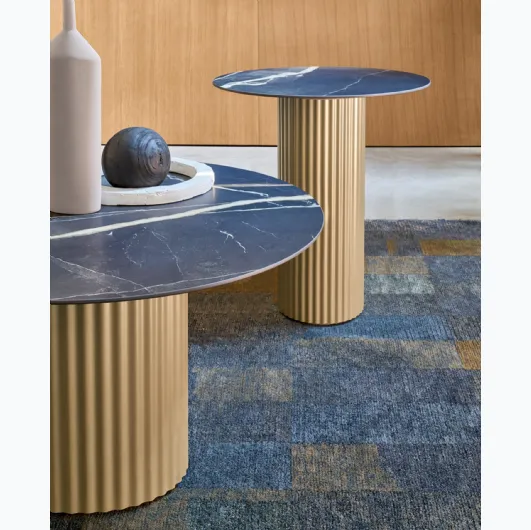 Enea coffee table with ceramic top from Riflessi.