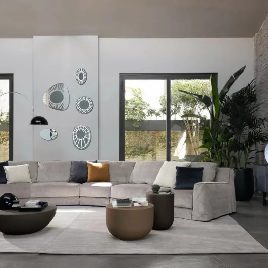 Heiko coffee table in clay finish polymer by Gervasoni.