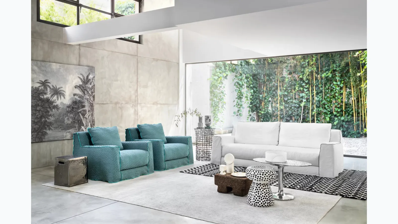 Concrete coffee table Inout 44 by Gervasoni.