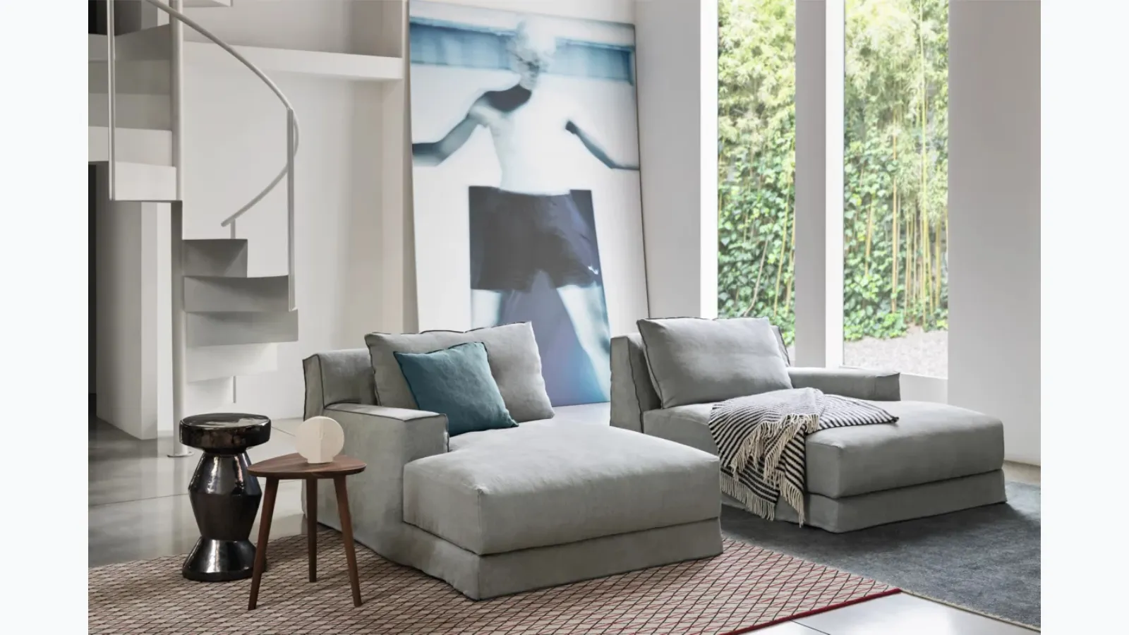 Concrete coffee table Inout 49 by Gervasoni.