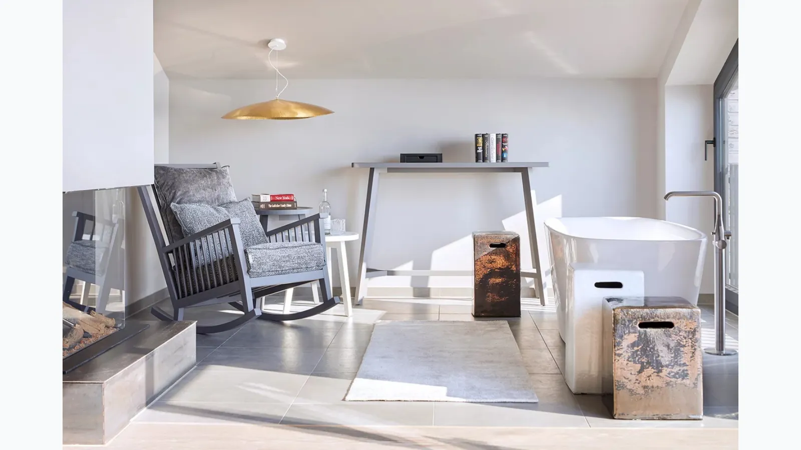 Concrete coffee table Inout by Gervasoni.