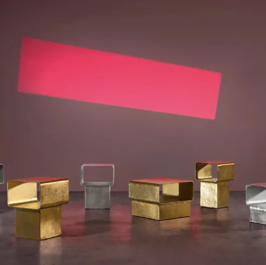 Kira small table in cast aluminum by Gervasoni
