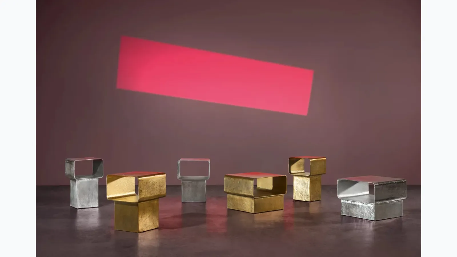 Kira small table in cast aluminum by Gervasoni