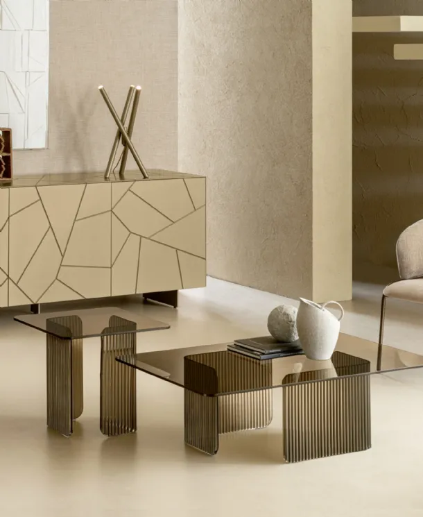Kyro Bronze Glass Coffee Table by Riflessi