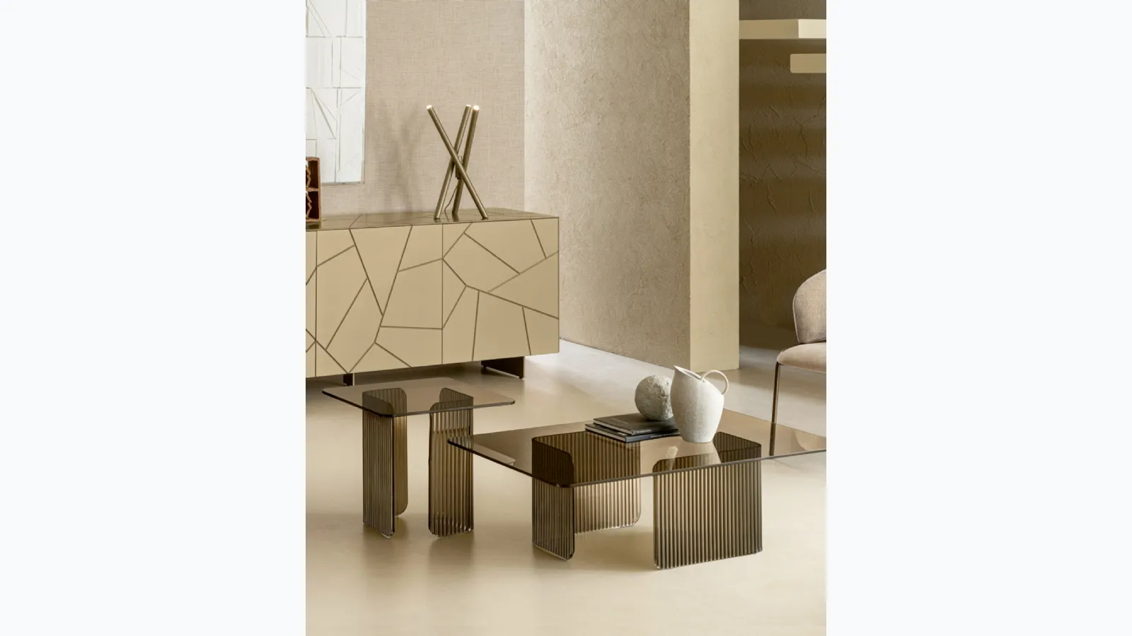Kyro Bronze Glass Coffee Table by Riflessi