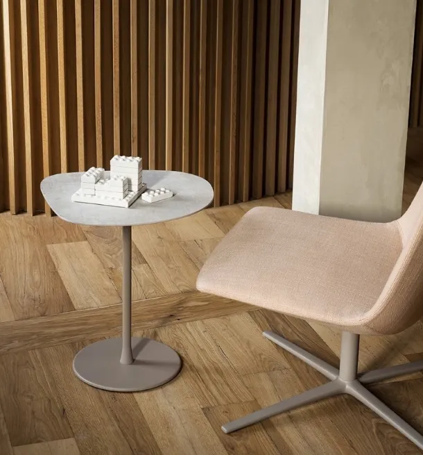Mixit coffee table with ceramic top by Desalto.