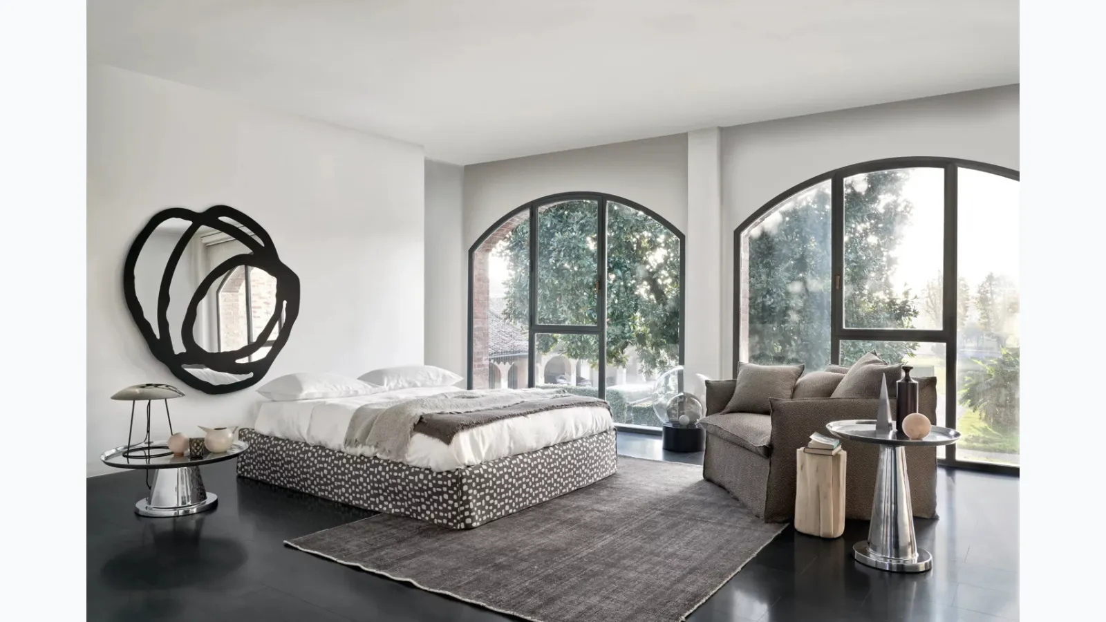 Next coffee table in aluminum by Gervasoni.