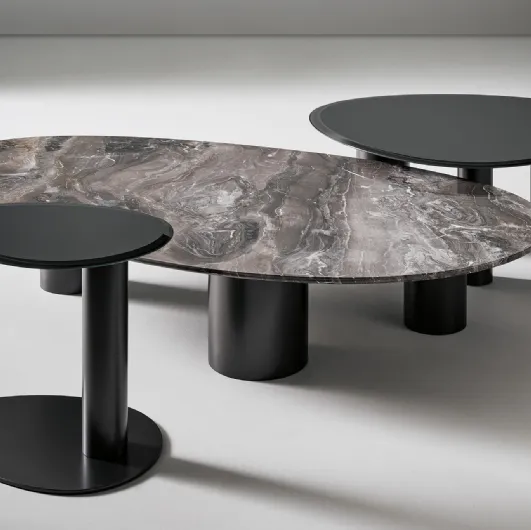 Sasso Coffee Table in marble or crystal by Bonaldo