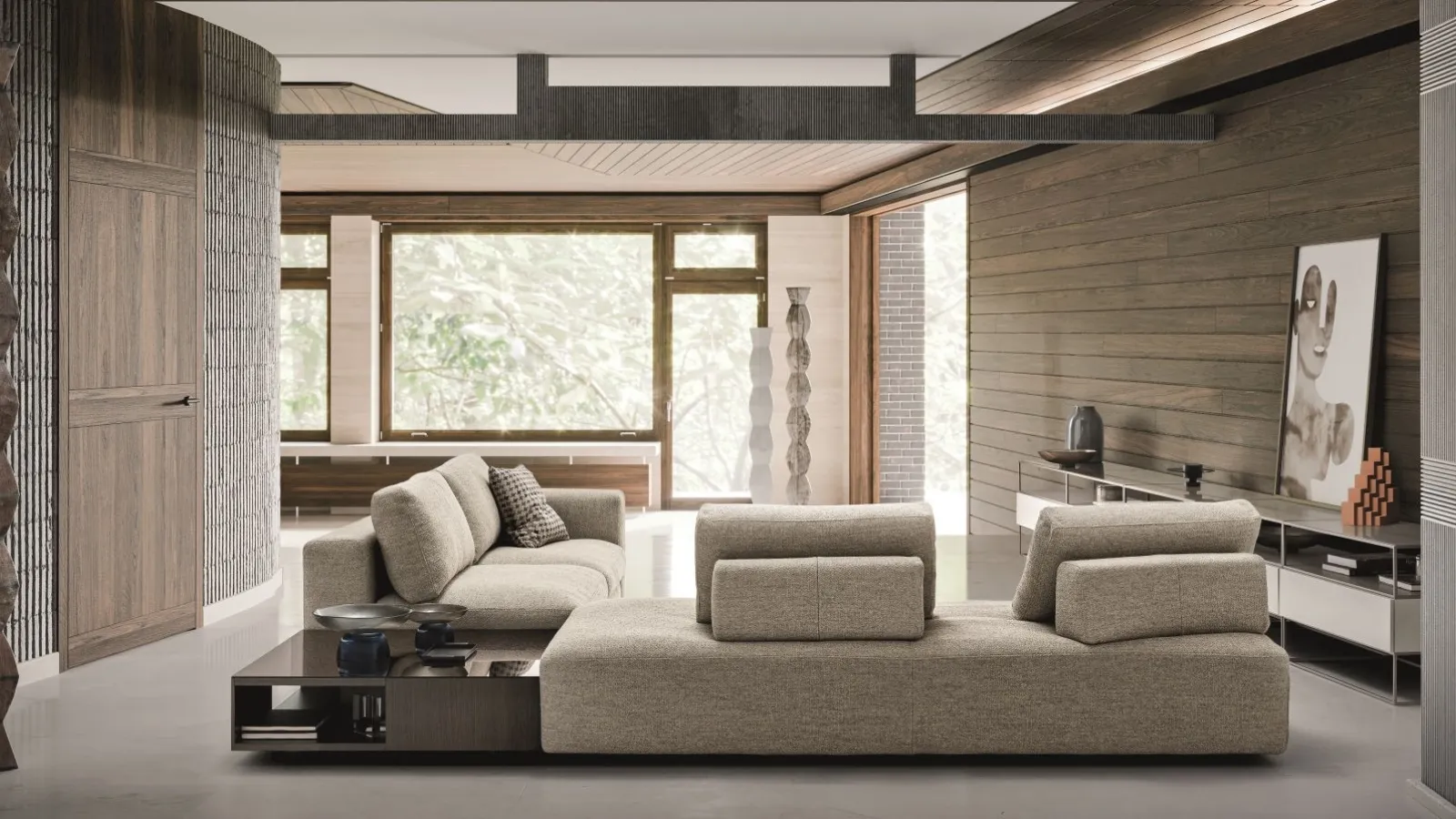 Union/Urban coffee table with mirror top by Ditre Italia