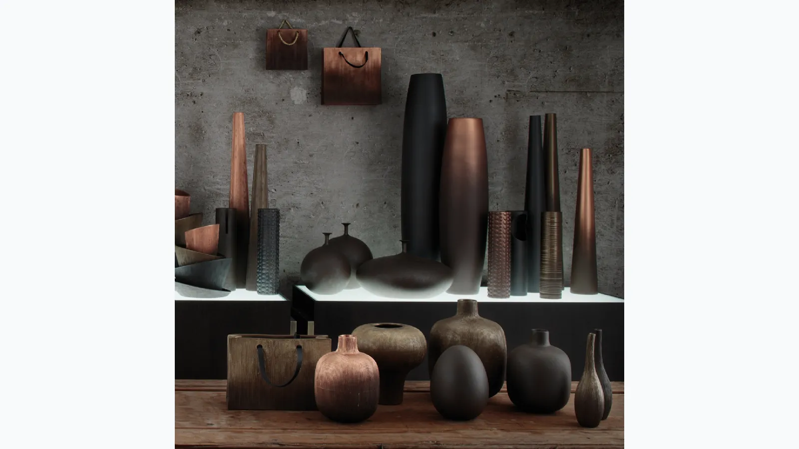 Metallic Vases Selection by Adriani e Rossi