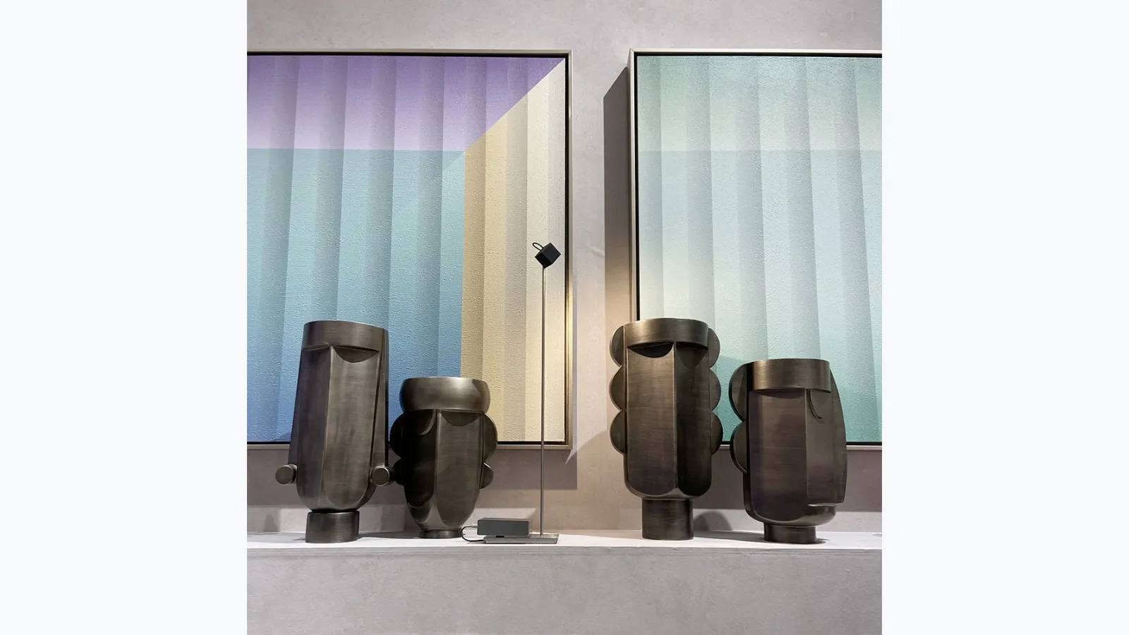 Ceramic pots Checkmate Collection by Adriani and Rossi