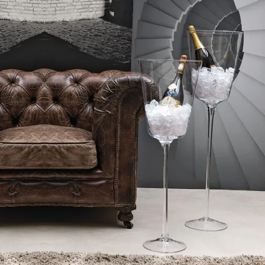 King glass goblet vase by Adriani and Rossi