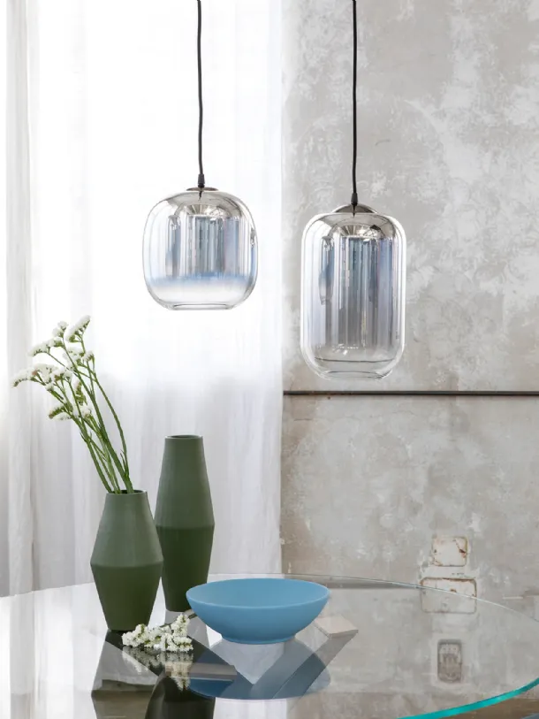 Pendant glass lamp Amphora by Tonin Casa.