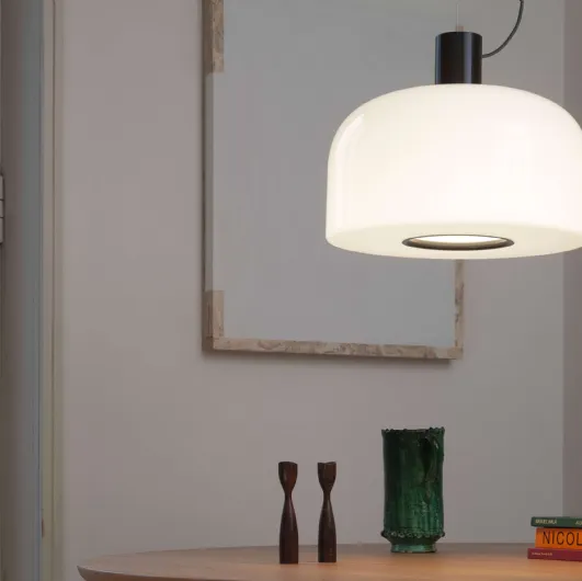 Bellhop Glass S2 suspension lamp by Flos.