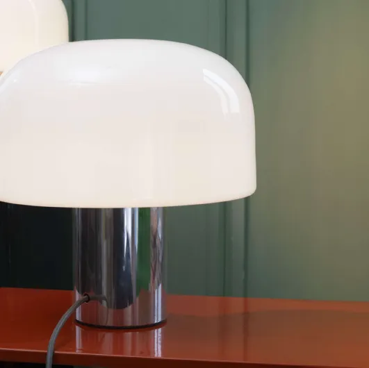 Table lamp Bellhop Glass T in glass and aluminum by Flos