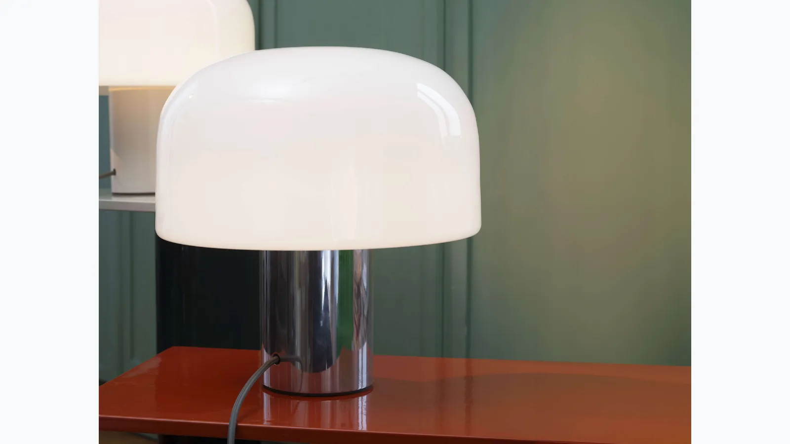 Table lamp Bellhop Glass T in glass and aluminum by Flos