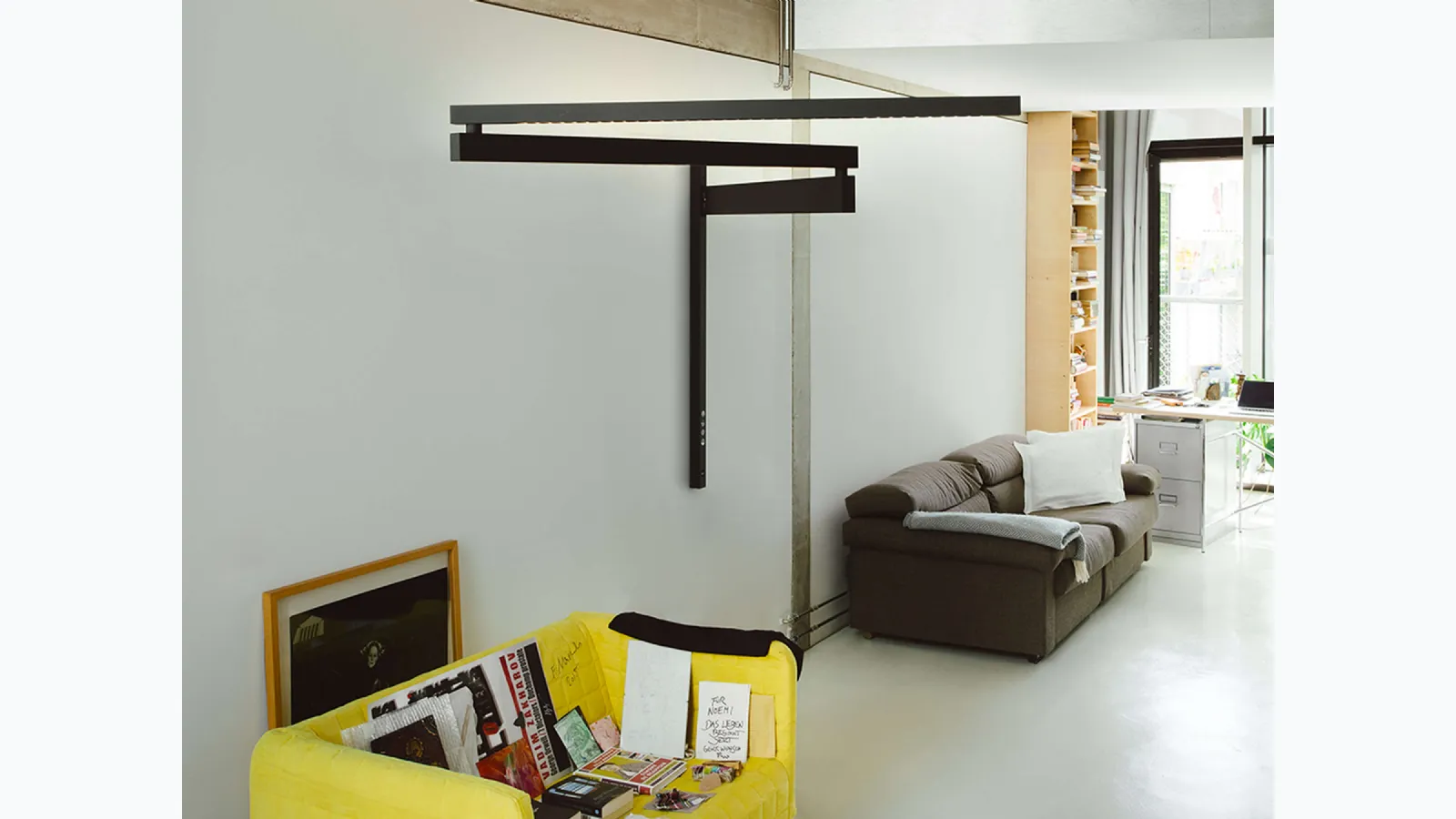 Extensible Black Flag wall lamp by Flos