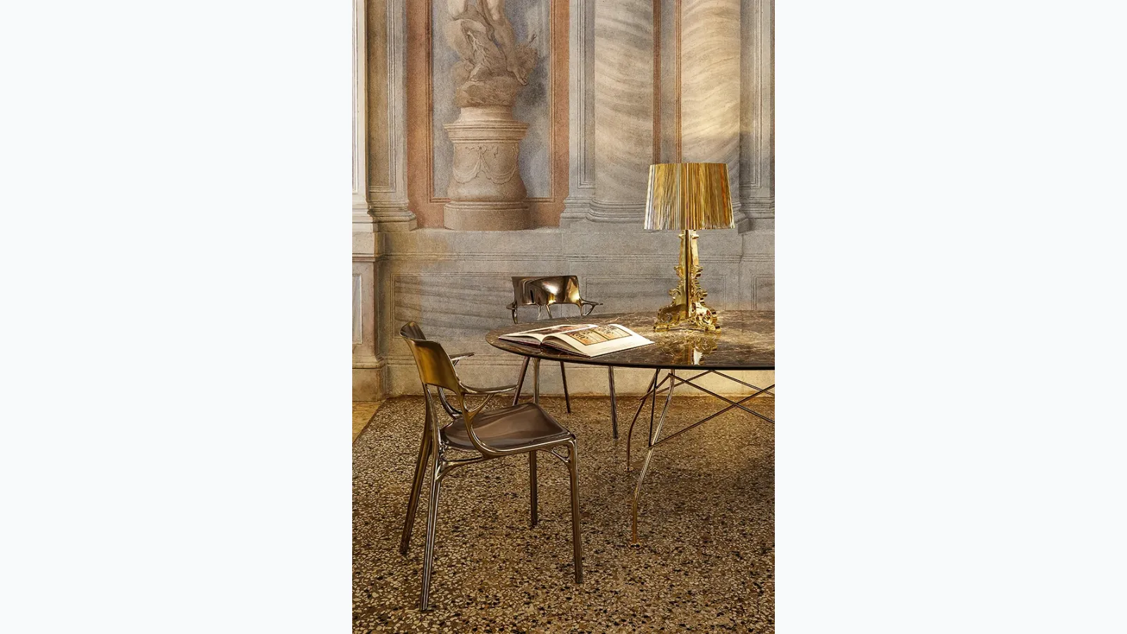 Table lamp Bourgie Metal Gold by Kartell