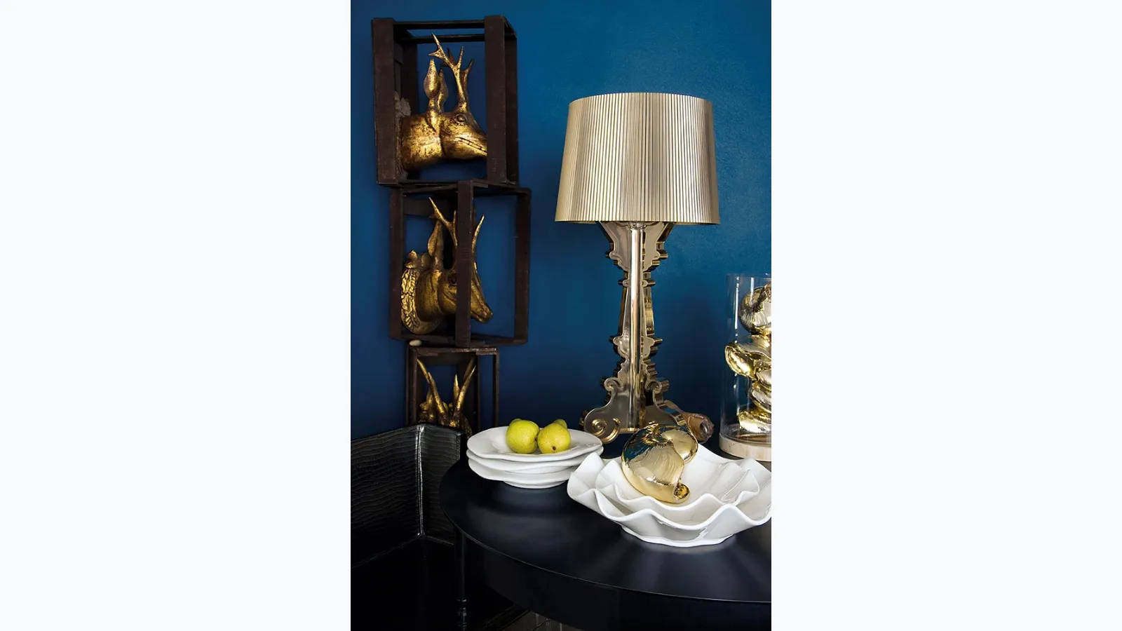 Kartell's Bourgie Metal Gold table lamp