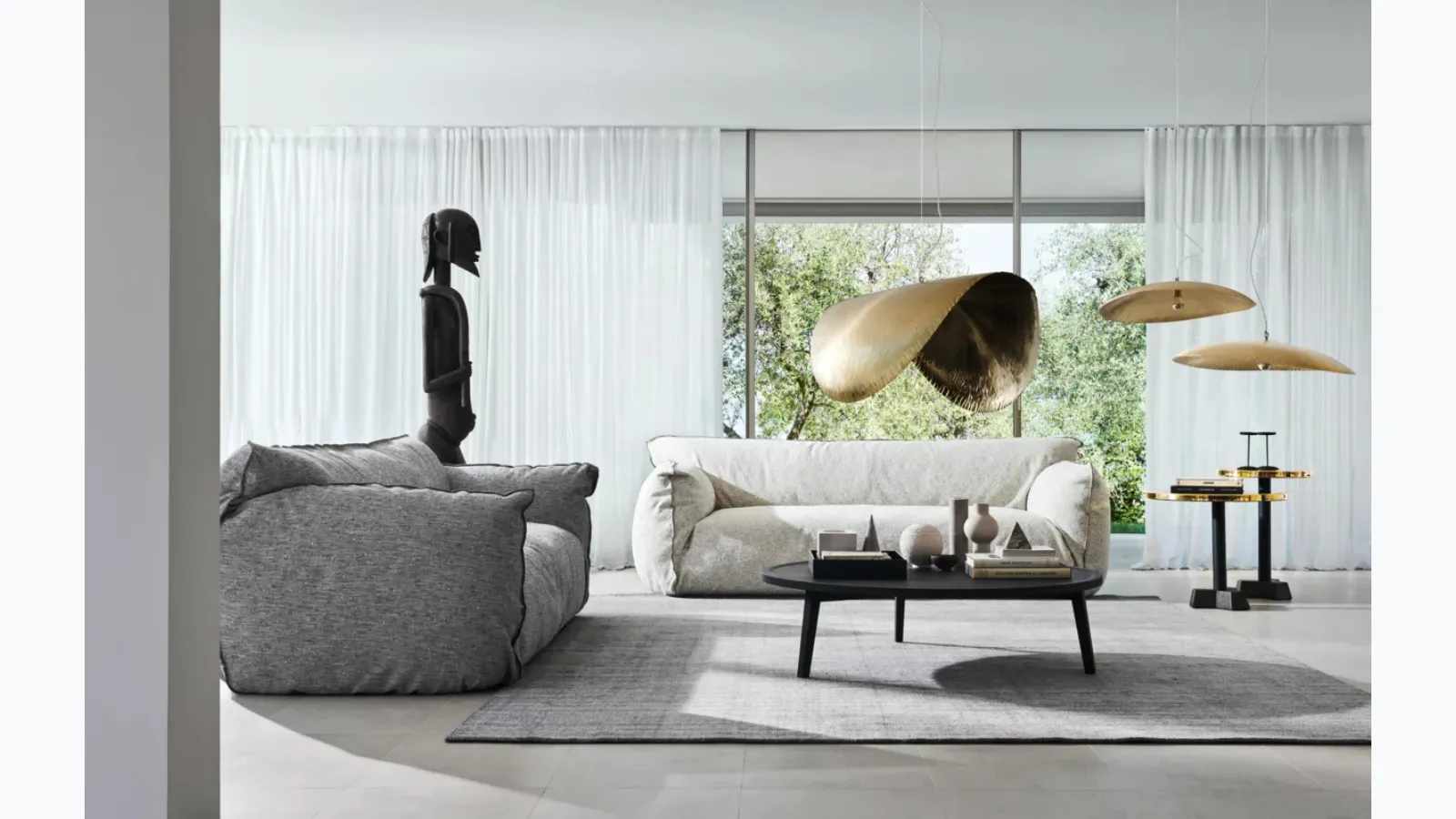 Brass pendant lamp by Gervasoni
