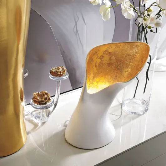 Camelia ceramic table lamp by Adriani and Rossi.
