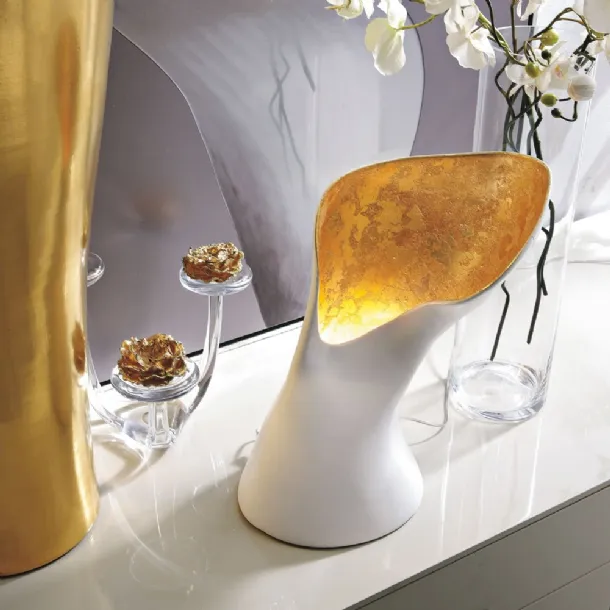 Camelia ceramic table lamp by Adriani and Rossi.