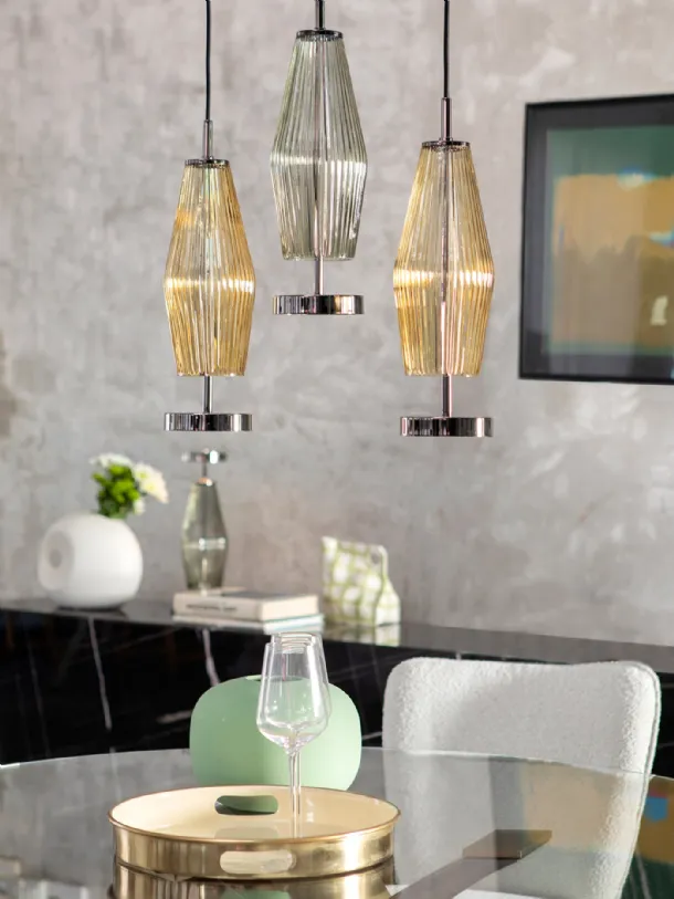Pendant lamp in glass Chic by Tonin Casa