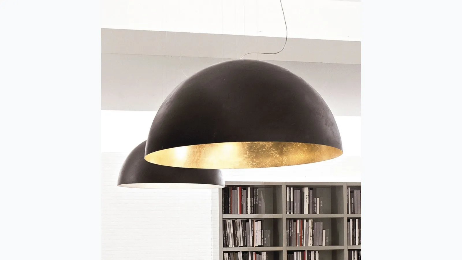 Metal suspension lamp Domus by Adriani and Rossi