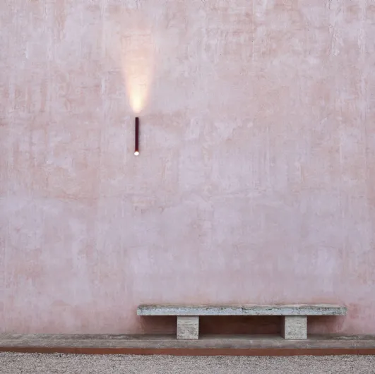 Outdoor double emission aluminum lamp Flauta Spiga by Flos.