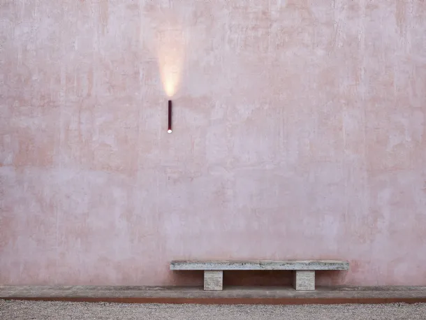 Outdoor double emission aluminum lamp Flauta Spiga by Flos.