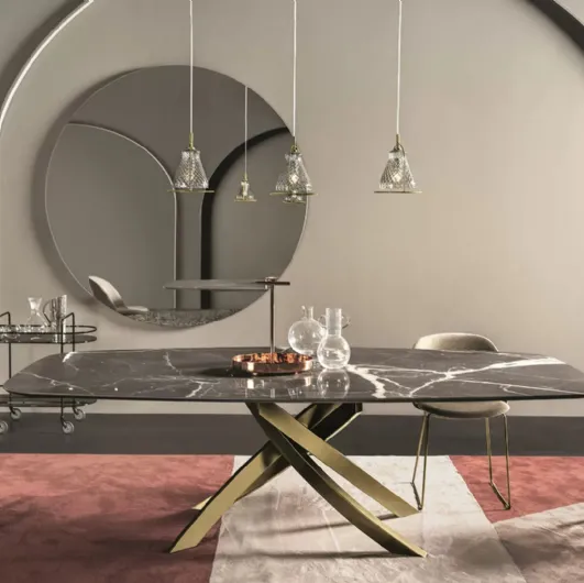 Funky suspension lamp in blown glass by Bontempi.