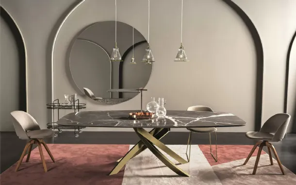 Funky suspension lamp in blown glass by Bontempi.