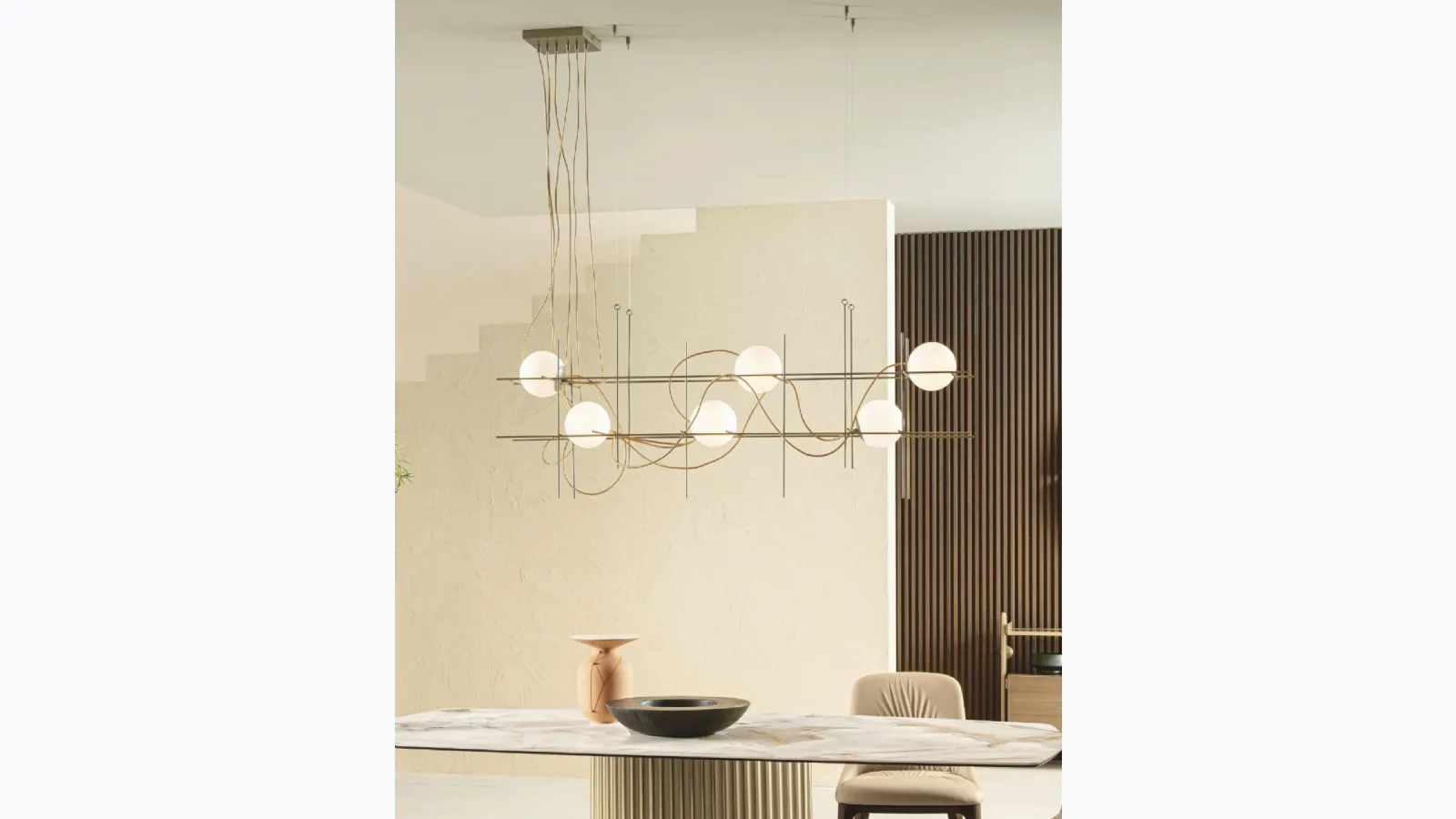 Iron S pendant lamp by Riflessi.