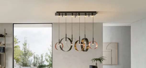Suspension LED Loop S lamp by Riflessi.