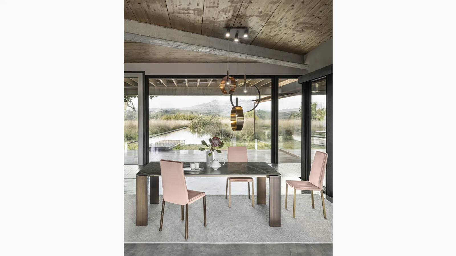 LED Loop S suspension lamp by Riflessi