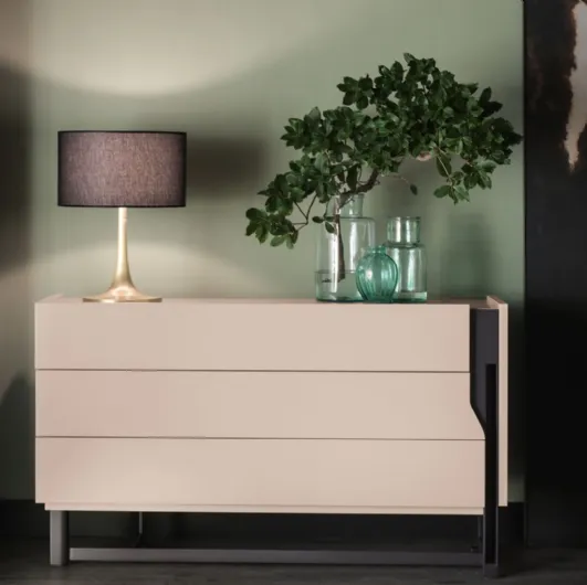 Aluminum table lamp with fabric lampshade Lucy by Cantori.