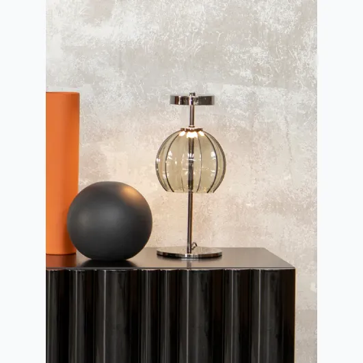 Table lamp in glass and metal Pagoda by Tonin Casa.